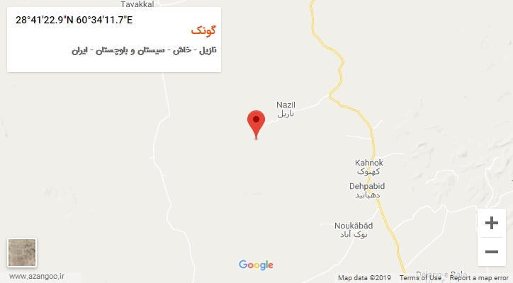 روستای گونک بر روی نقشه