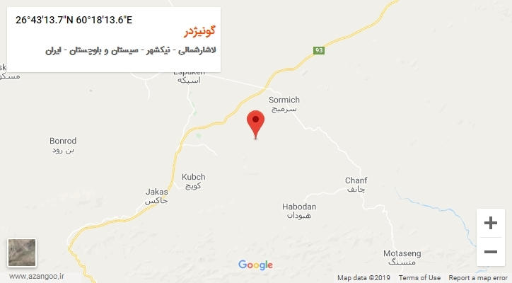 روستای گونیژدر بر روی نقشه