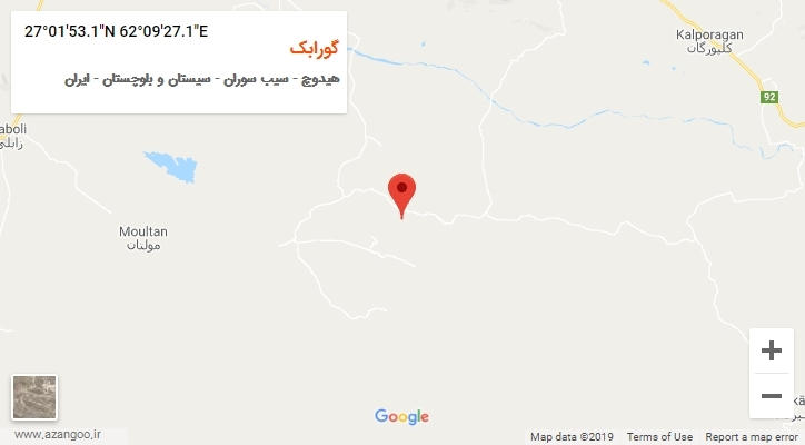 روستای گورابک بر روی نقشه