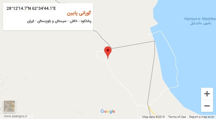 روستای گورانی پایین بر روی نقشه