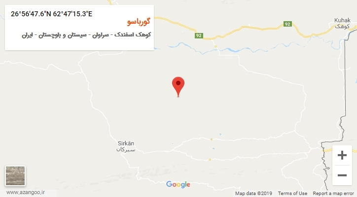 روستای گورباسو بر روی نقشه