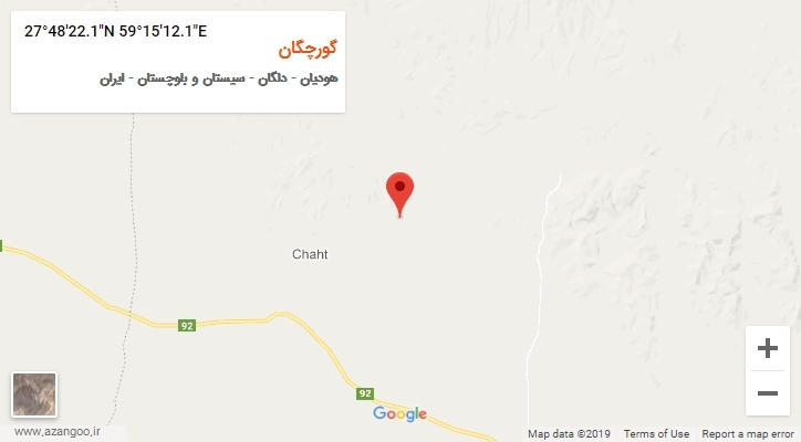 روستای گورچگان بر روی نقشه
