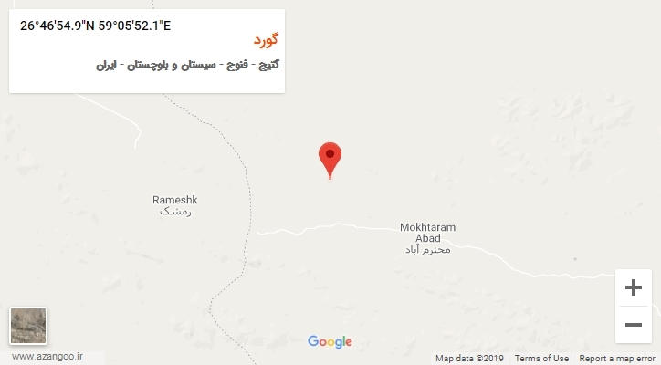 روستای گورد بر روی نقشه