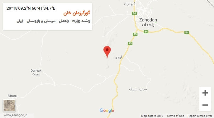 روستای گورگرزمان خان بر روی نقشه
