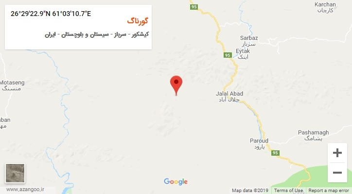 روستای گورناگ بر روی نقشه