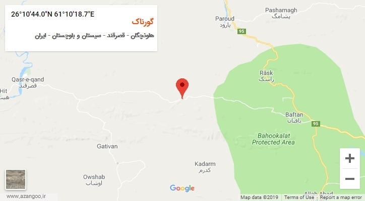 روستای گورناک بر روی نقشه