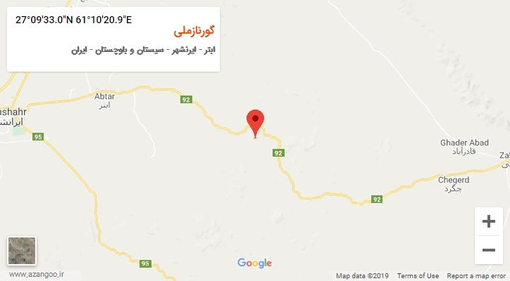 روستای گورنازملی بر روی نقشه
