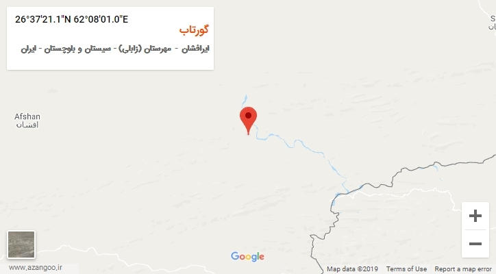 روستای گورتاب بر روی نقشه
