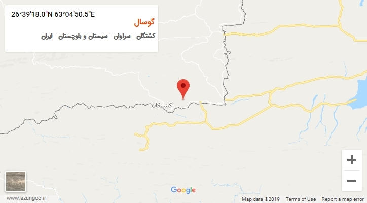روستای گوسال بر روی نقشه