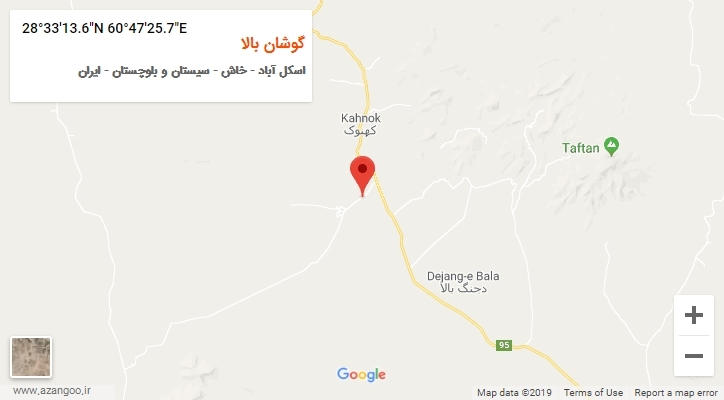 روستای گوشان بالا بر روی نقشه