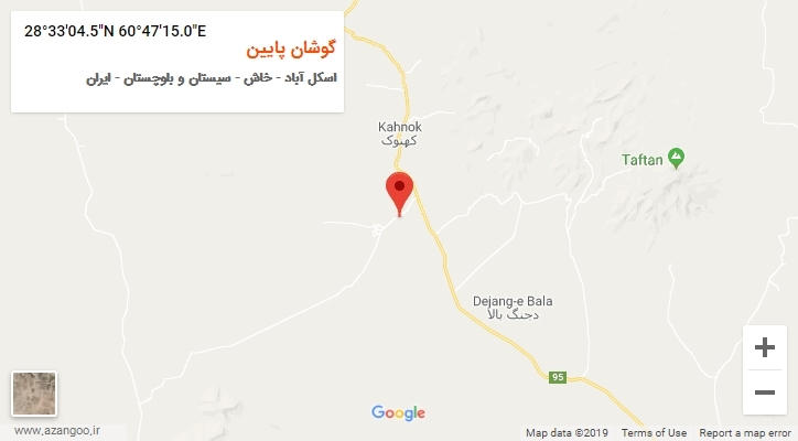 روستای گوشان پایین بر روی نقشه