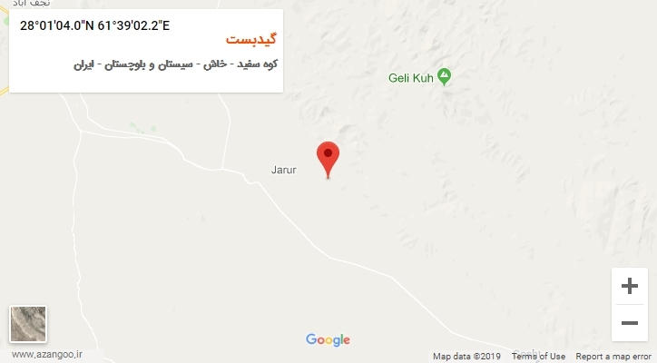 روستای گیدبست بر روی نقشه