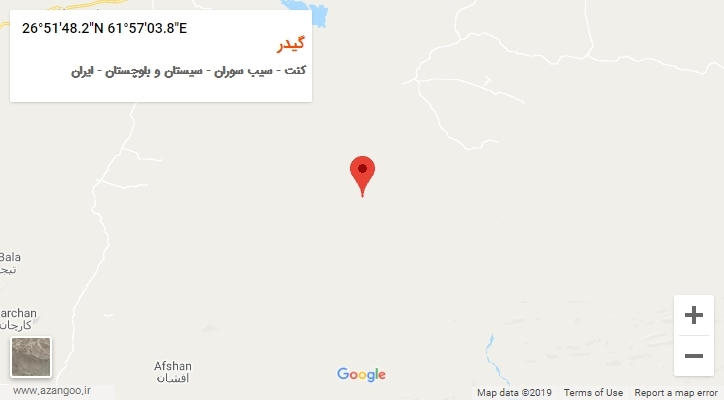روستای گیدر بر روی نقشه