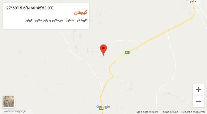 روستای گیجنان بر روی نقشه