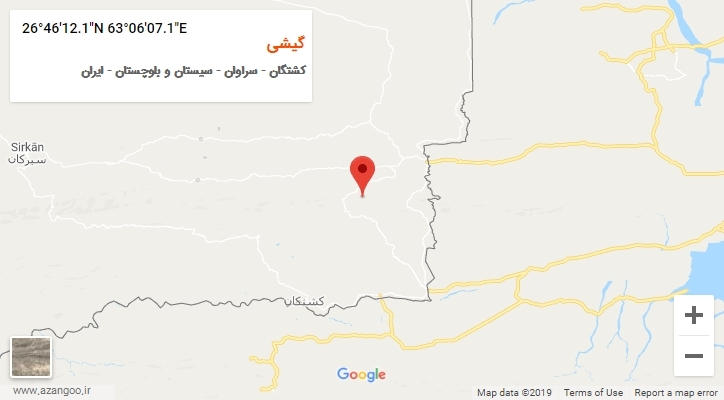 روستای گیشی بر روی نقشه