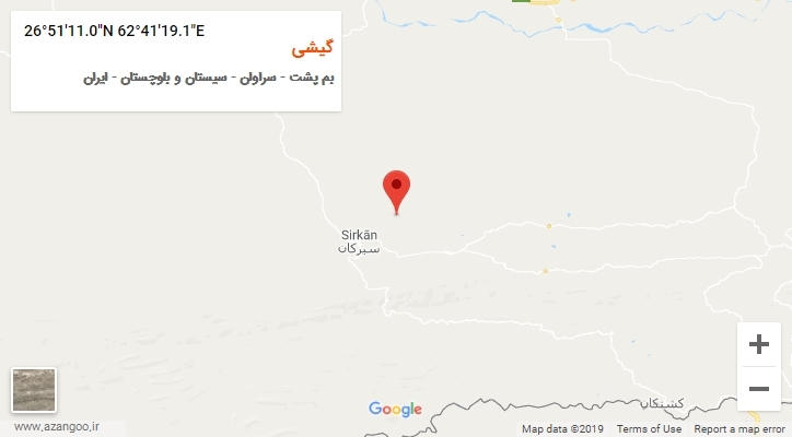 روستای گیشی بر روی نقشه