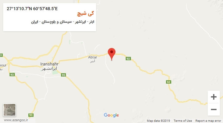 روستای گی شیچ بر روی نقشه