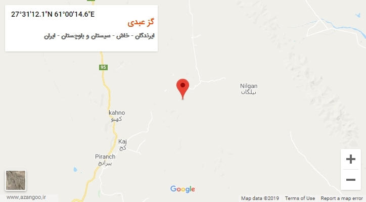 روستای گز عبدی بر روی نقشه