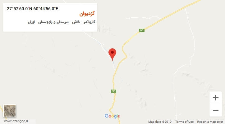 روستای گزدیوان بر روی نقشه
