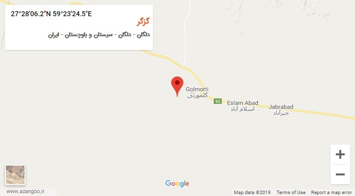 روستای گزگر بر روی نقشه
