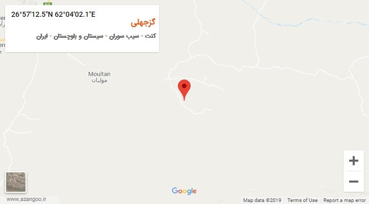 روستای گزجهلی بر روی نقشه