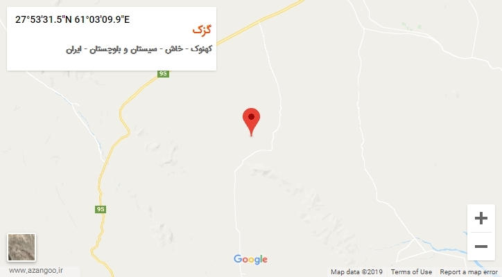 روستای گزک بر روی نقشه