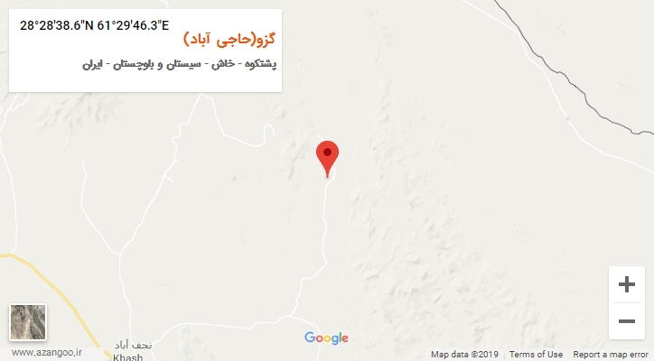 روستای گزو(حاجی آباد) بر روی نقشه