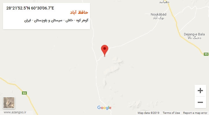 روستای حافظ آباد بر روی نقشه