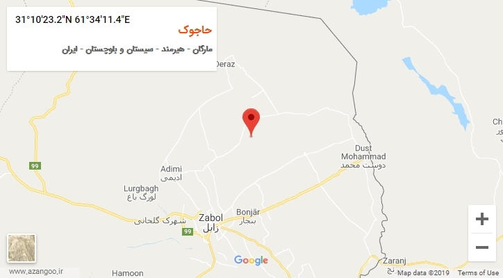 روستای حاجوک بر روی نقشه