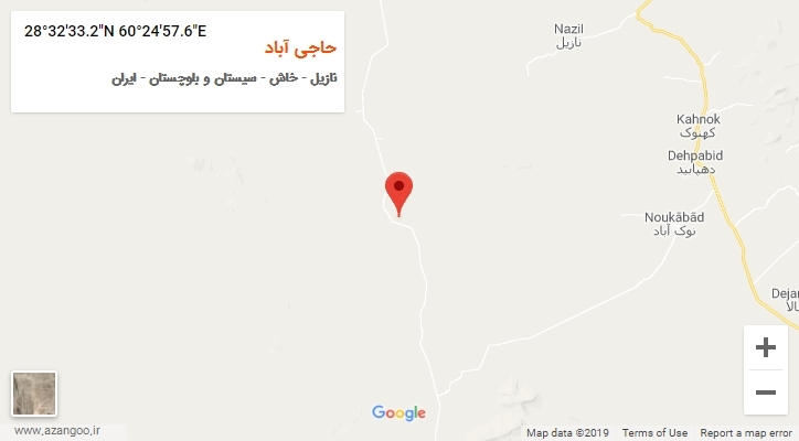 روستای حاجی آباد بر روی نقشه