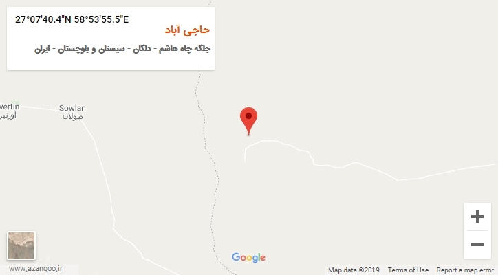روستای حاجی آباد بر روی نقشه