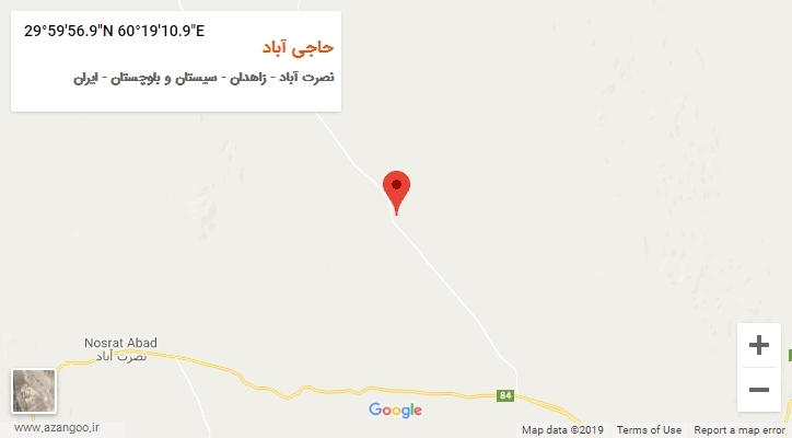 روستای حاجی آباد بر روی نقشه