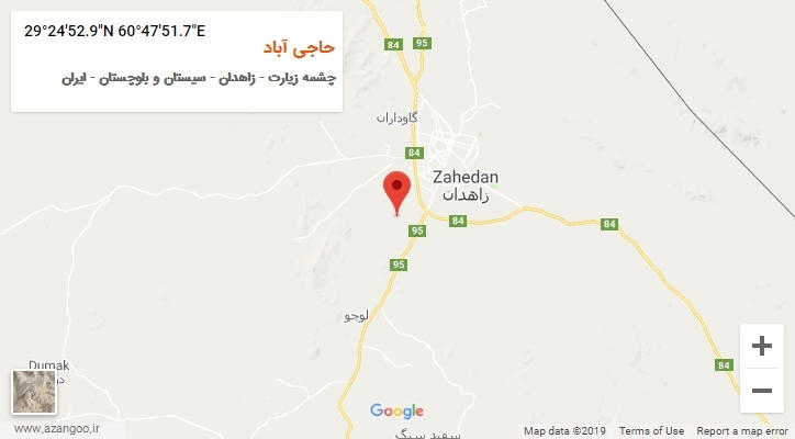 روستای حاجی آباد بر روی نقشه