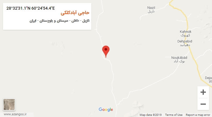 روستای حاجی آبادکلکی بر روی نقشه