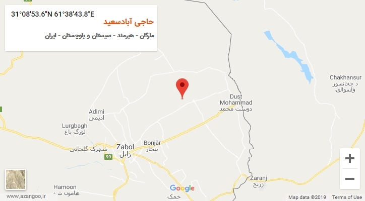 روستای حاجی آبادسعید بر روی نقشه