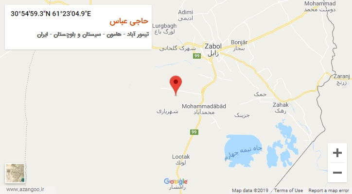 روستای حاجی عباس بر روی نقشه