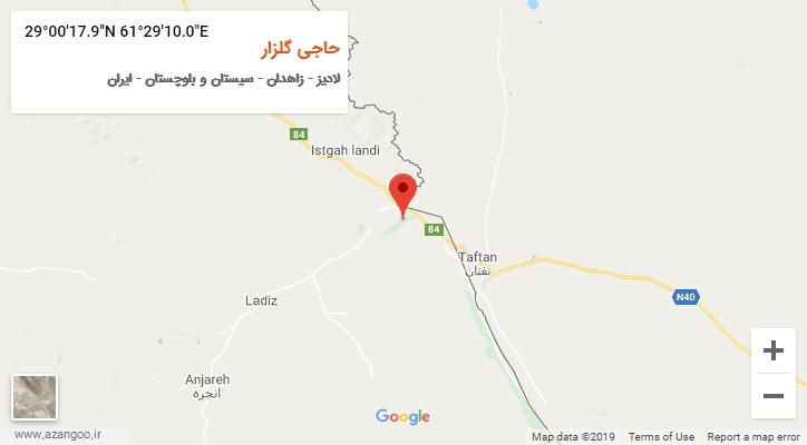 روستای حاجی گلزار بر روی نقشه