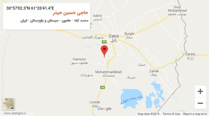 روستای حاجی حسین حیدر بر روی نقشه