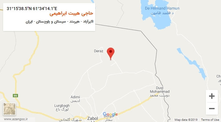 روستای حاجی هیبت ابراهیمی بر روی نقشه