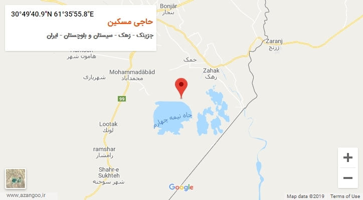 روستای حاجی مسکین بر روی نقشه