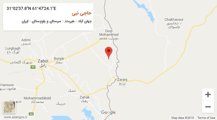 روستای حاجی نبی بر روی نقشه