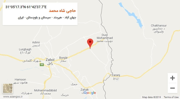 روستای حاجی شاه محمد بر روی نقشه