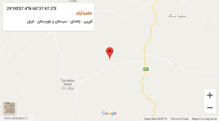 روستای حامدآباد بر روی نقشه