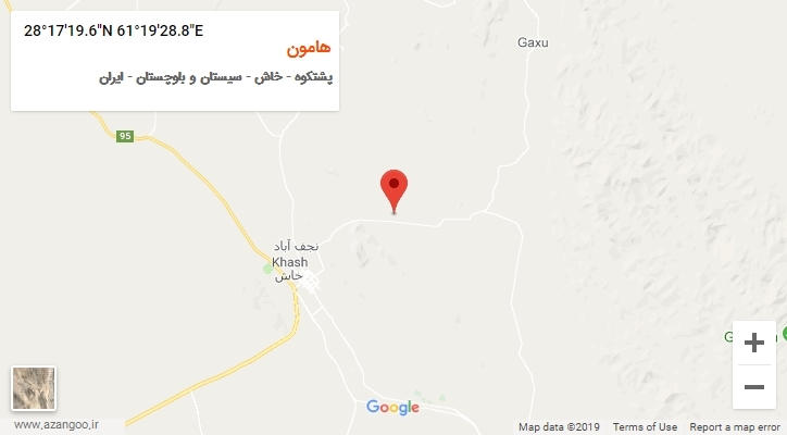 روستای هامون بر روی نقشه