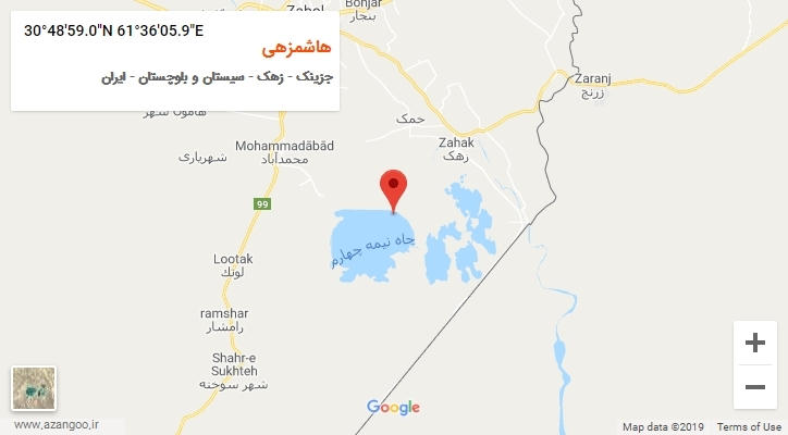 روستای هاشمزهی بر روی نقشه