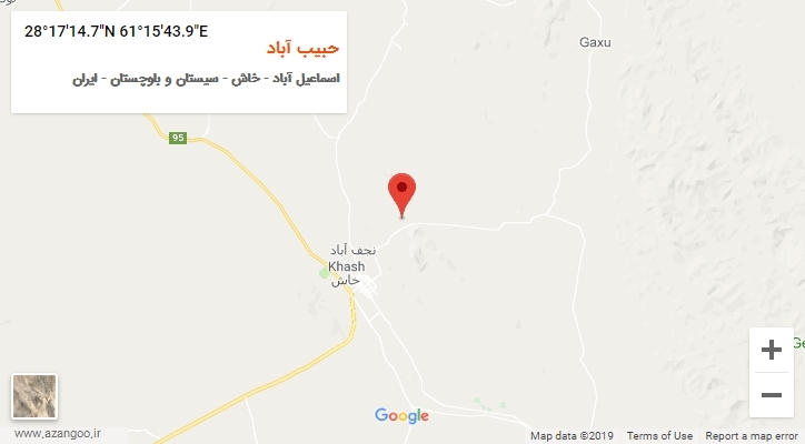 روستای حبیب آباد بر روی نقشه