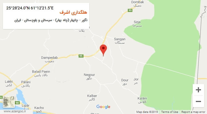 روستای هلگداری اشرف بر روی نقشه
