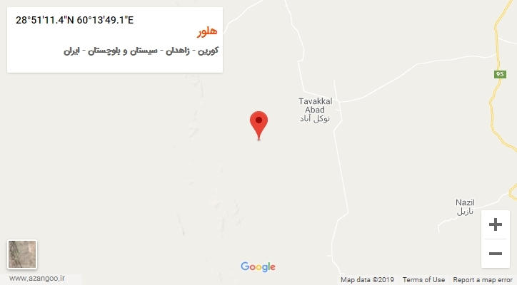 روستای هلور بر روی نقشه
