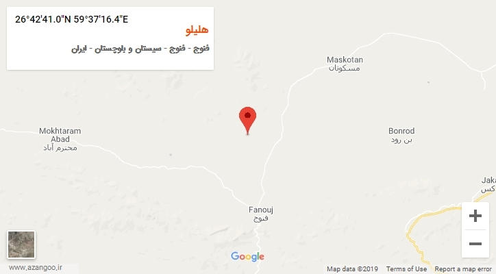 روستای هلیلو بر روی نقشه
