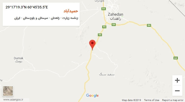 روستای حمیدآباد بر روی نقشه